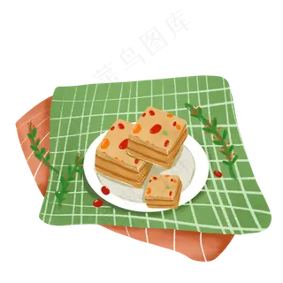 手绘重阳糕卡通素材