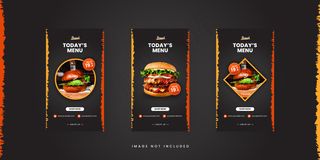 食品社交媒体故事模板集