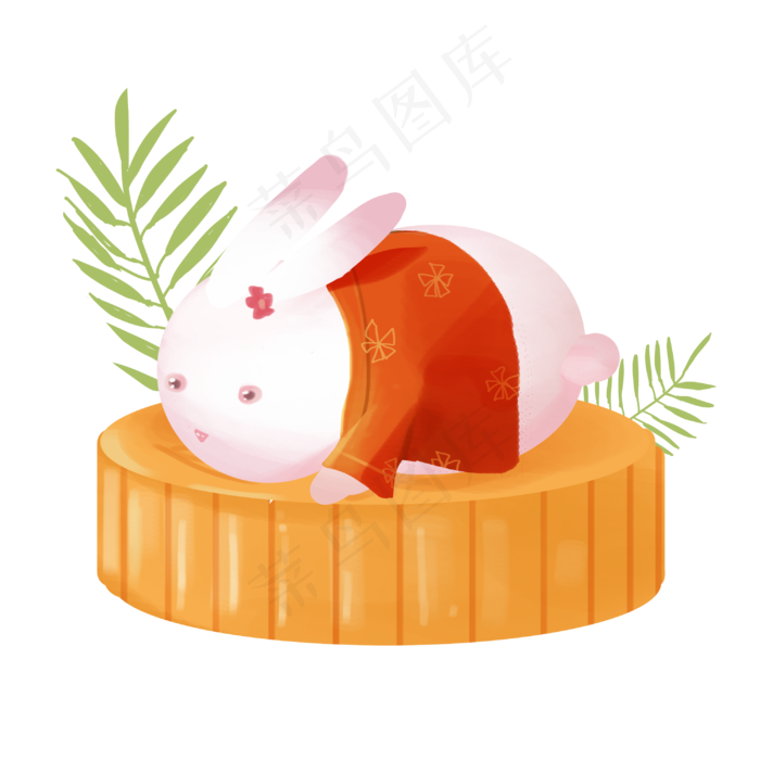 可爱呆萌玉兔(3000X3000(DPI:300))psd模版下载