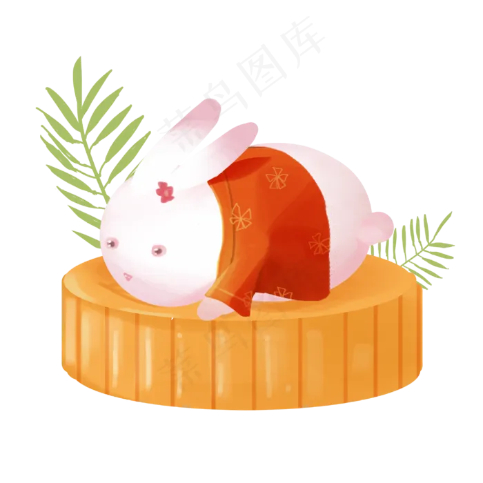 可爱呆萌玉兔(3000X3000(DPI:300))psd模版下载