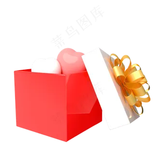 红色礼盒爱心