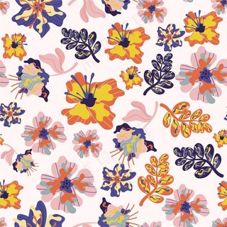 有花和叶的热带图案 有花和叶的热带图案