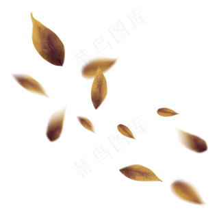 风吹散的落叶漂浮素材免费下载