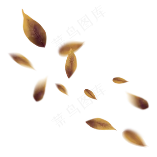 风吹散的落叶漂浮素材免费下载