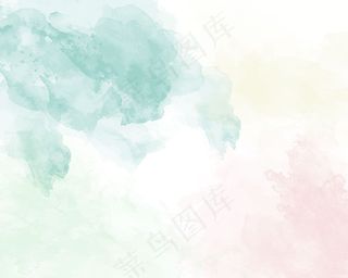 蓝色柔和的水彩抽象质感。