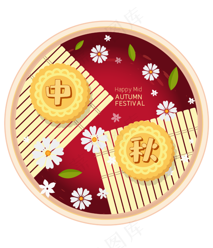 中秋节八月十五包装清凉(4000*4653px 300 dpi )ai矢量模版下载