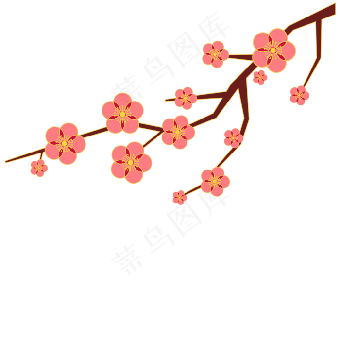 国潮梅花(4167*4167px 300 dpi )ai矢量模版下载