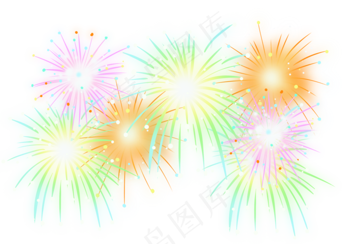 新年绚烂烟火(2800X2000(DPI:300))psd模版下载