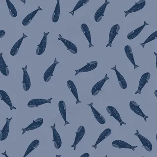 简单的海派无缝涂鸦图案。