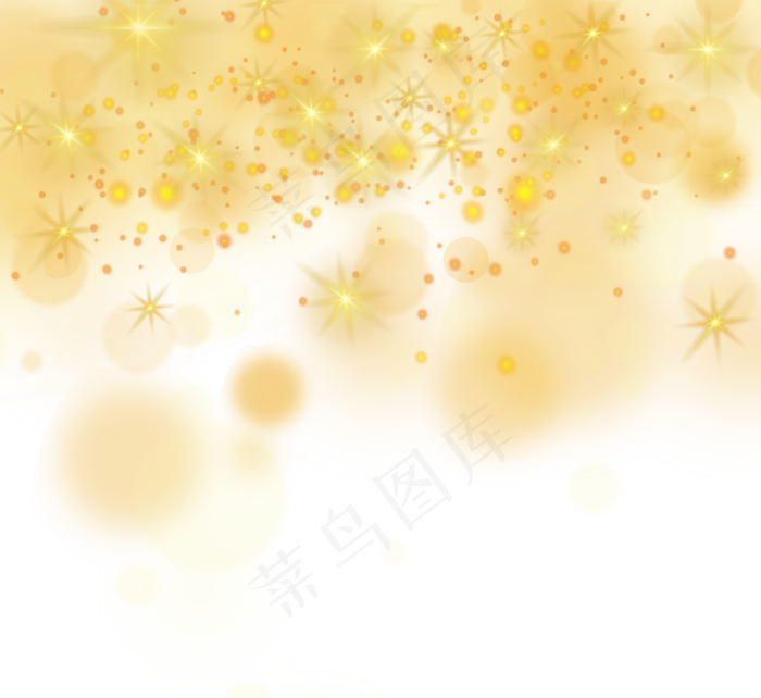 金色闪光星光夜空闪光边框