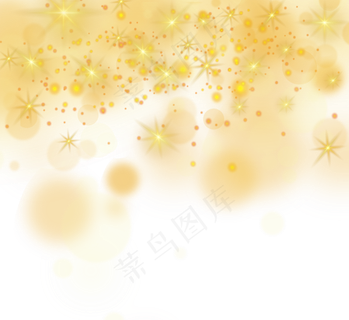 金色闪光星光夜空闪光边框