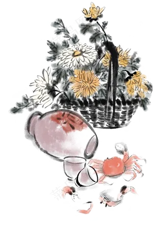 重阳节菊花酒水