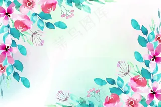 水彩花卉设计背景