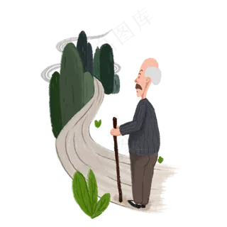 重阳节老年人登高