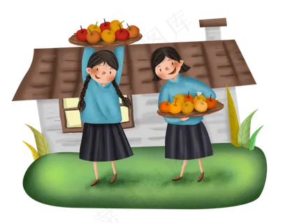 秋分摘苹果的民国女学生