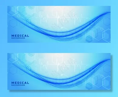 带波浪的蓝色医疗保健横幅banner 带波浪的蓝色医疗保健横幅banner