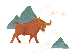 国潮牛年牛年大吉