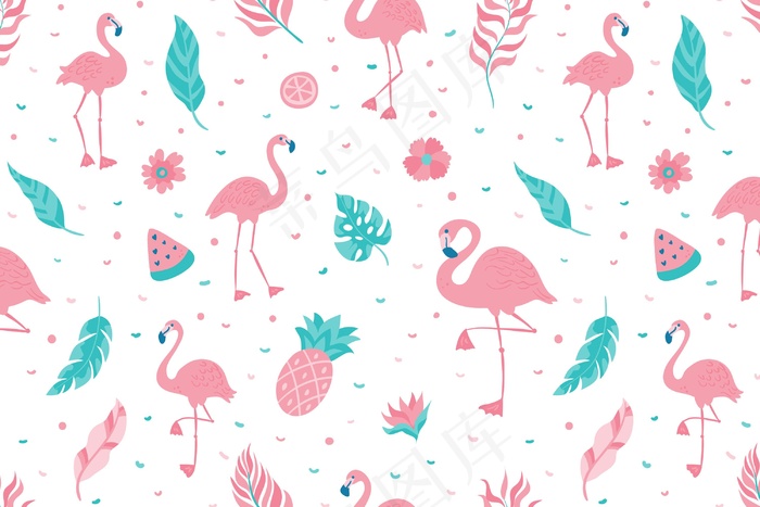 火烈鸟图案