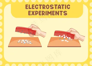 用梳子和纸做静电实验