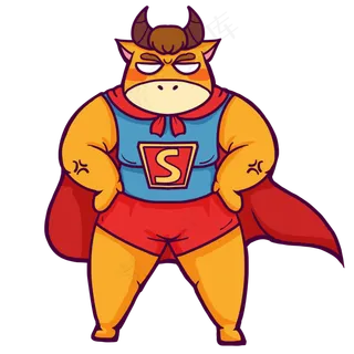 萌黄牛牛年超人