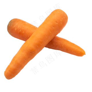 两个胡萝卜蔬菜