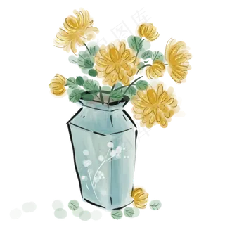 中秋节古风水墨赏菊