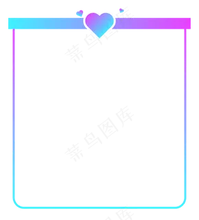 梦幻蓝紫七夕渐变边框