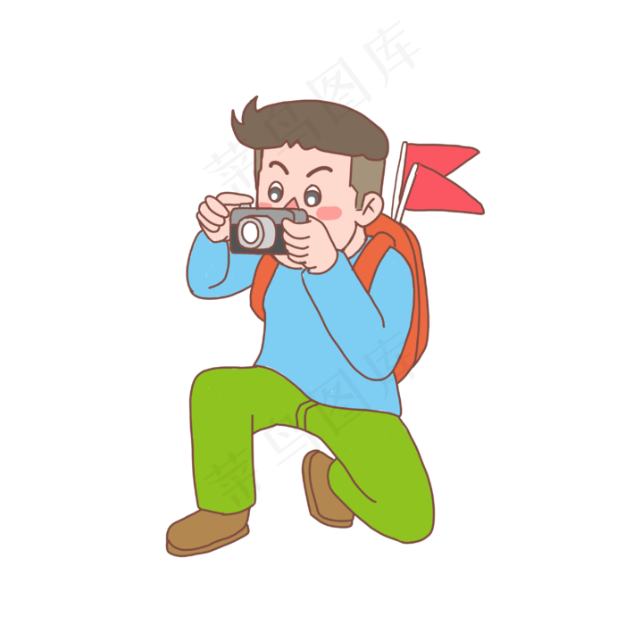 国庆节卡通人物手绘04