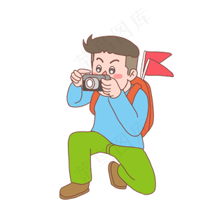 国庆节卡通人物手绘04