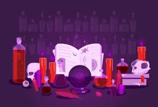 女巫的魔法仪式。