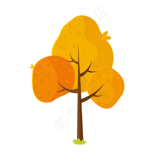 秋天季节的树矢量素材