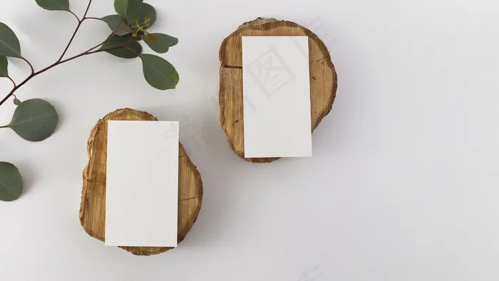 木制名片顶视图psd模版下载