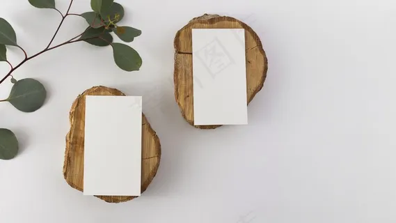 木制名片顶视图