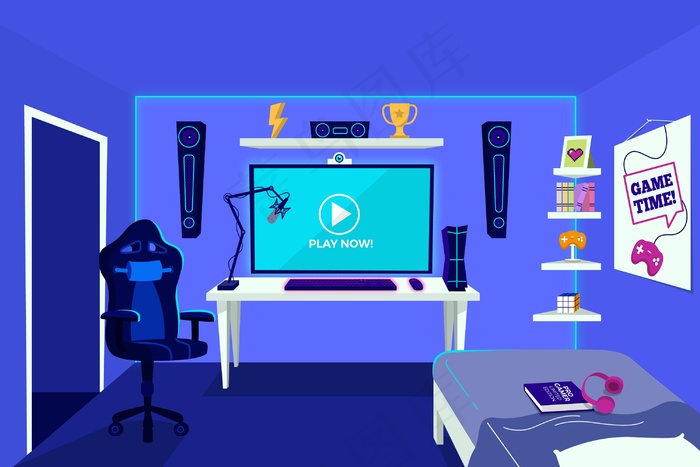 平面设计空游戏室