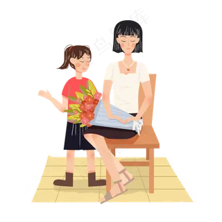 感恩教师节献花给老师png素材