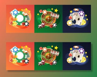 逼真的赌场场景插图