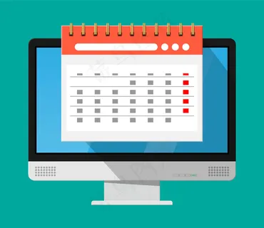 计算机中的纸螺旋挂历