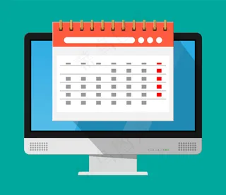 计算机中的纸螺旋挂历