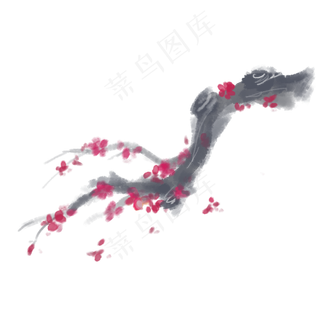 腊梅梅花水墨