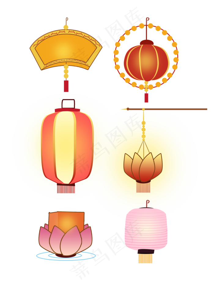 中秋节花灯灯笼黄色(2048X2738(DPI:200))psd模版下载