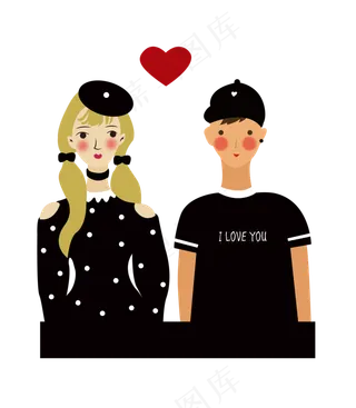 七夕情人节的甜蜜情侣