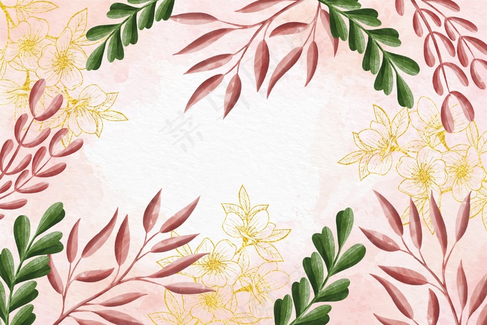 水彩花卉背景