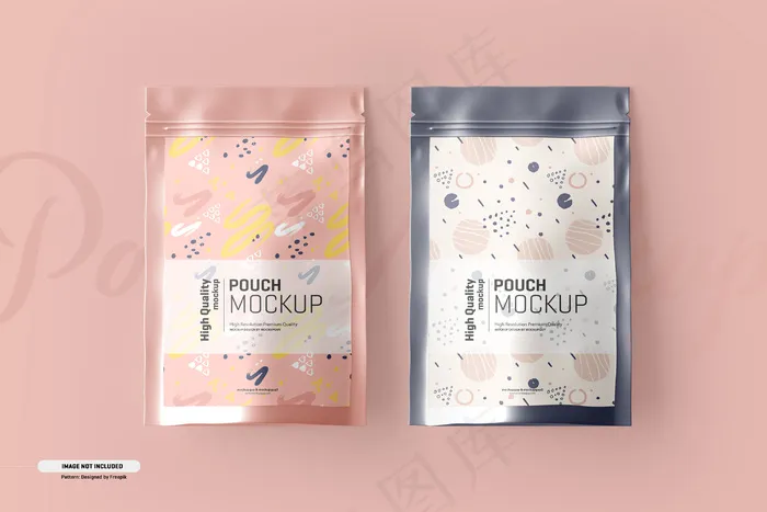 食品补充袋包装模型样机psd模版下载