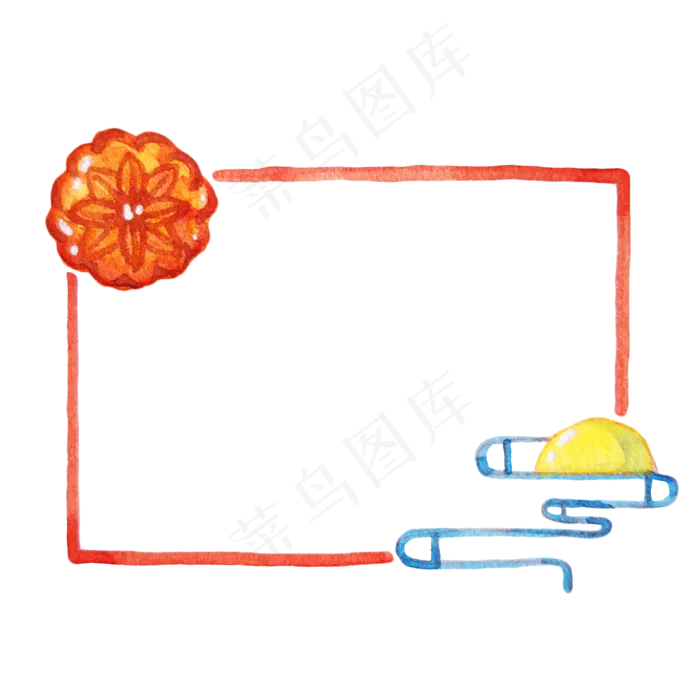 绣球中秋节边框(2000X2000(DPI:300))psd模版下载