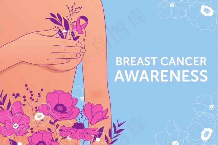 乳腺癌宣传月概念eps,ai矢量模版下载