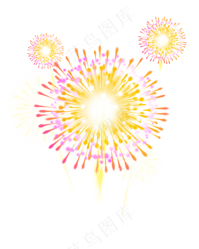 红色礼花烟花(2000X2500(DPI:300))psd模版下载