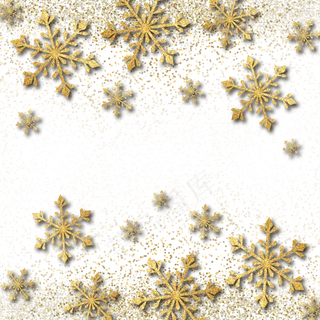 圣诞节金色立体雪花