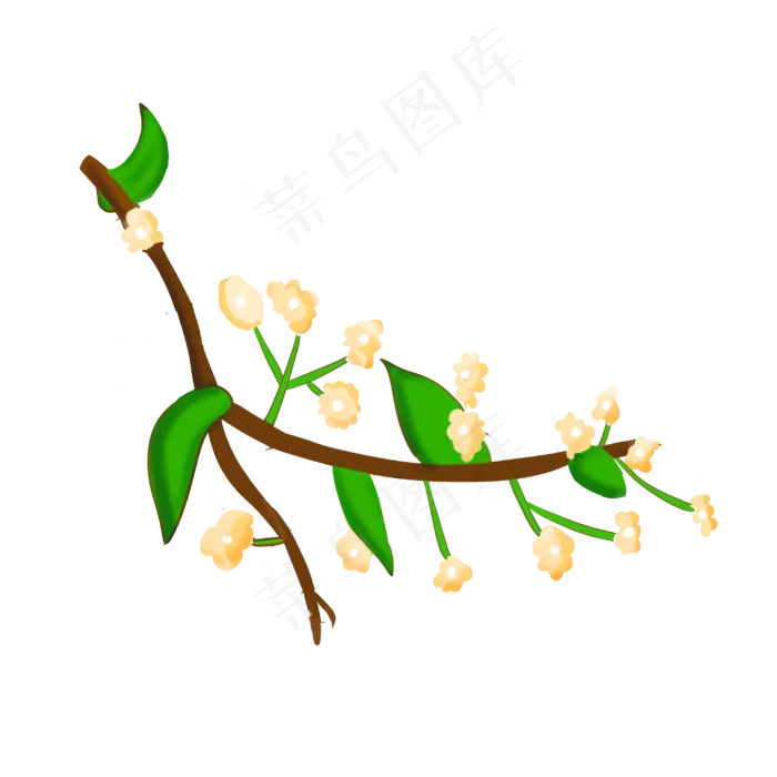 黄色桂花(3000X3000(DPI:300))psd模版下载