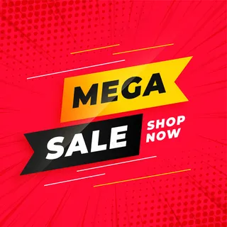 彩带式大甩卖红色模板