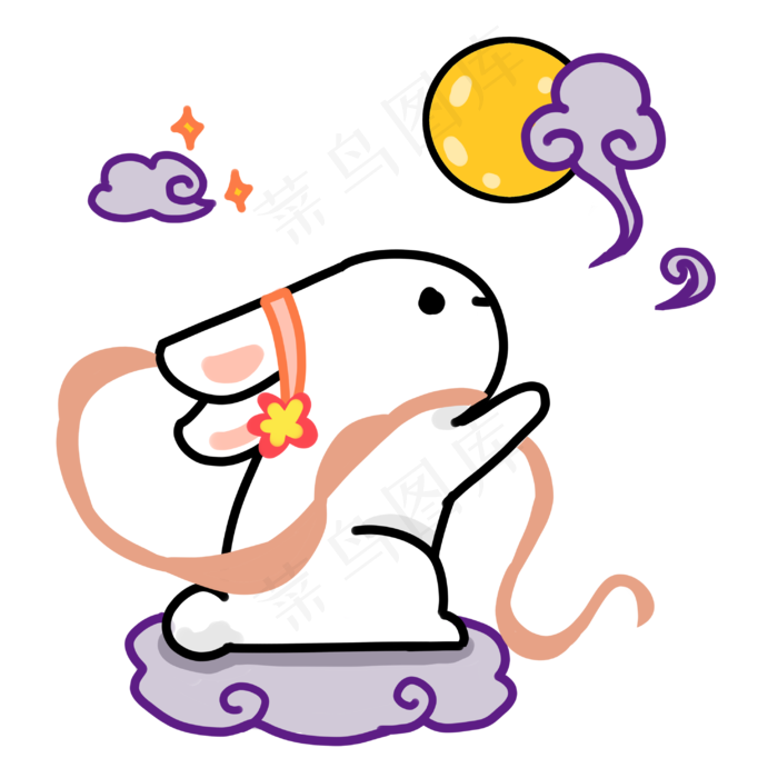 中秋仙女玉兔圆月